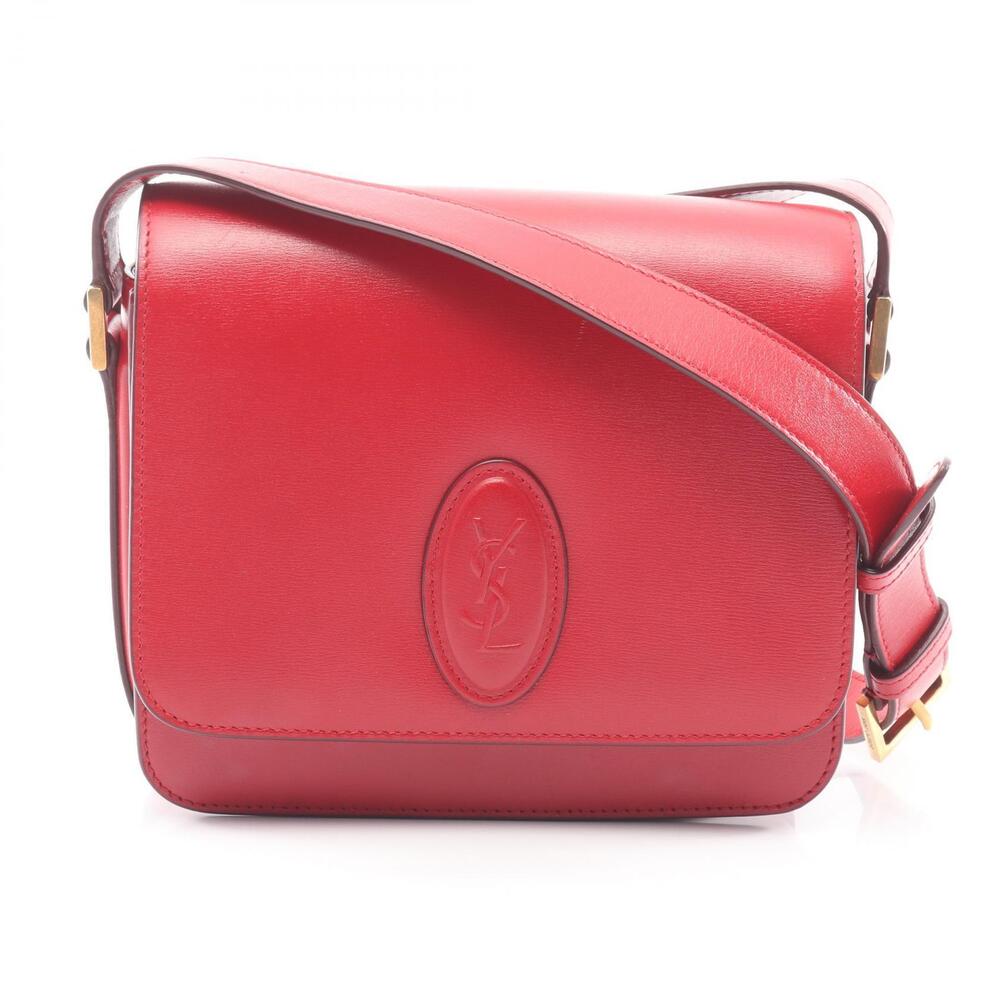 Saint Laurent Paris LE Shoulder Bag Leather Red